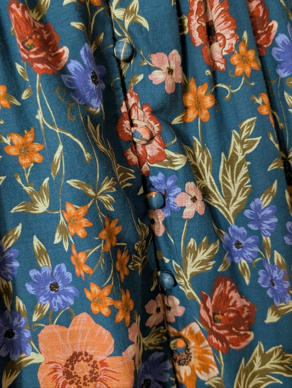Anthropologie Peregrine Floral Midi Dress Medium Petite Pockets - Picture 9 of 16